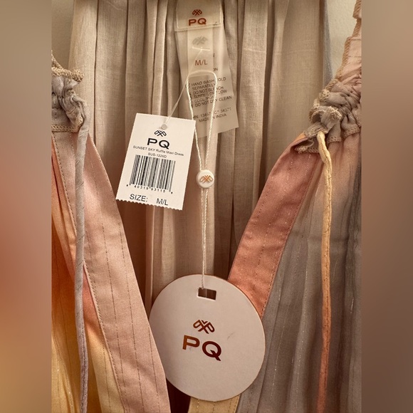 Anthropology PQ Swim Tiered Ruffle Maxi Dress, M/L - Picture 4 of 5